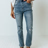 Risen The Hartlen High Waist Distressed Jean In Medium Wash Image - 1