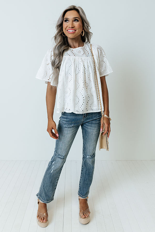 Risen The Hartlen High Waist Distressed Jean In Medium Wash Image - 2