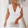 Pastries In Paris Pleated Dress In White Image - 1