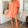 Sweet Remedy Babydoll Dress In Coral Image - 1