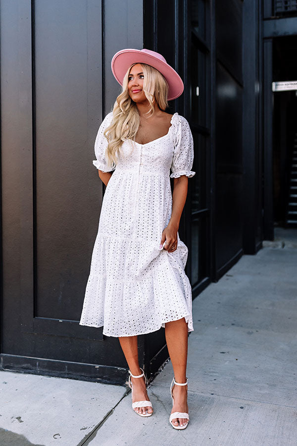 Hearts In Love Eyelet Midi Image - 2