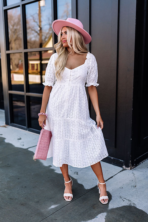 Hearts In Love Eyelet Midi Image - 1