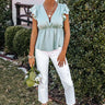 Blissful Moment Babydoll Top In Ocean Wave Image - 1