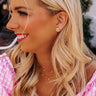 Kendra Scott Stamped Dira Stud Earrings In Rose Gold Golden Abalone Image - 1