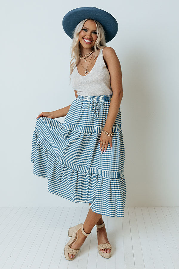 Farmers Market Meetup Gingham Skirt Image - 1