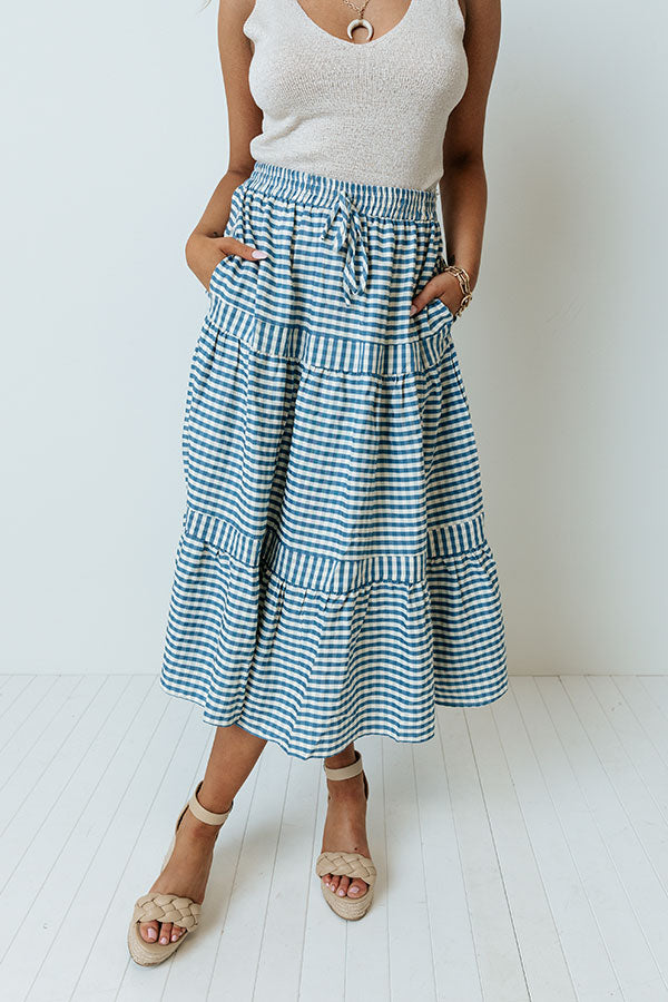 Farmers Market Meetup Gingham Skirt Image - 2
