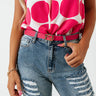 Trendy Girl Faux Leather Belt In Rose Image - 1