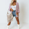 New Timezone Knit Cardigan In Dusty Purple Image - 1