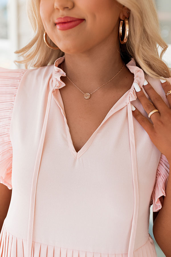 Kendra Scott Stamped Dira Coin Pendant Necklace In Rose Gold Image - 2