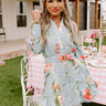 Floral Dawn Crochet Dress In Sky Blue Image - 1