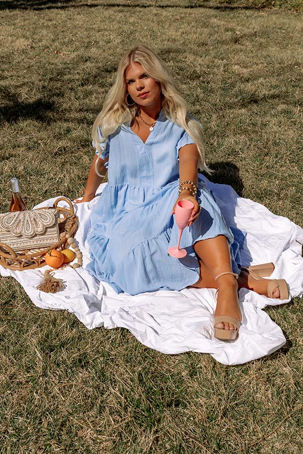 Fated For Love Midi In Sky Blue Curves Image - 1
