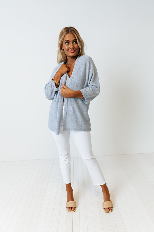 New Timezone Knit Cardigan In Sky Blue