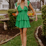 Pastries In Paris Pleated Dress In Kelly Green Image - 1
