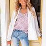 Floral Dawn Shift Tank In White Image - 1