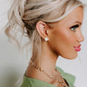 Kendra Scott Stamped Dira Stud Earrings In Gold Ivory Mother Of Pearl Image - 1