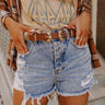 First Stop To Fabulous Faux Leather Belt In Brown Image - 1