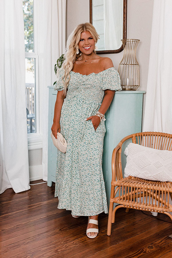 Patios And Prosecco Smocked Maxi Curves Image - 2