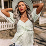 Fabulous Time Gingham Babydoll Top In Lime Image - 1