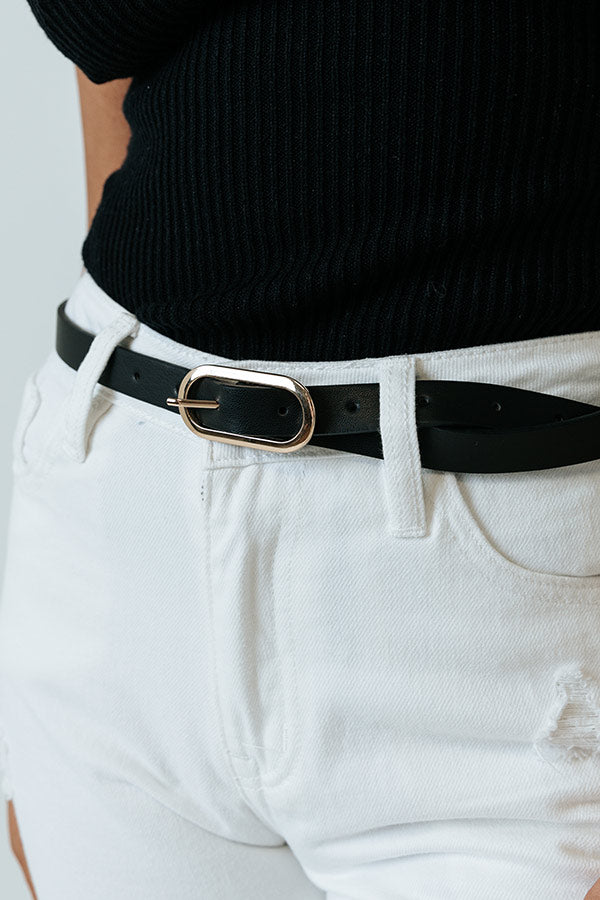Take A Second Faux Leather Belt In Black Image - 1