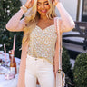 Let It Slide Ribbed Cardigan In Peach Image - 1