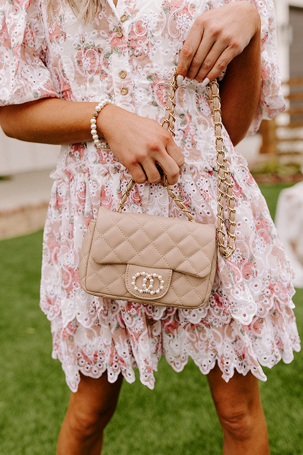 Photoshoot Ready Quilted Crossbody In Warm Taupe Image - 1