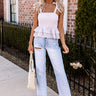Bermuda Eyelet Tank In Lavender Image - 1