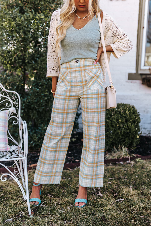 The Sibina High Waist Plaid Pants