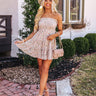 Talk Floral To Me Smocked Dress In Beige Image - 1
