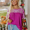 Feeling My Best Embroidered Shift Top In Orchid Curves Image - 1