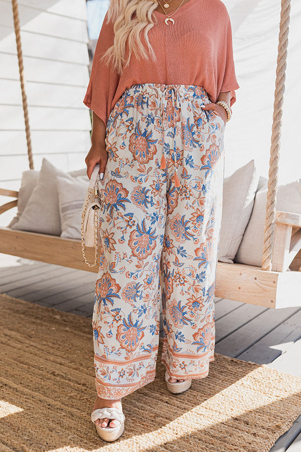 Gulf Waters Floral Pants Curves