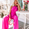 Meet Me In The City Jumpsuit In Hot Pink Image - 1