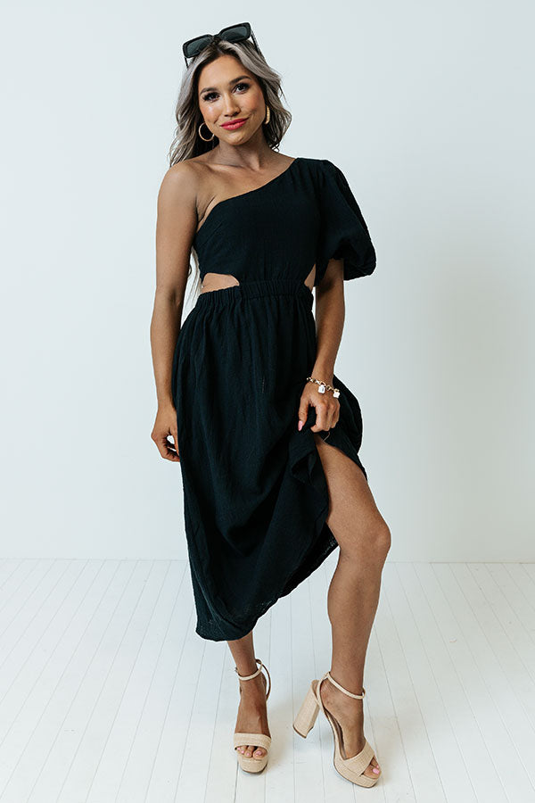 Saltwater Taffy Cut Out Dress In Black Image - 1