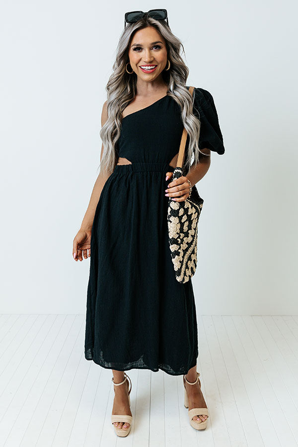 Saltwater Taffy Cut Out Dress In Black Image - 2