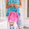 Deepest Desires Faux Leather Crossbody In Pink Image - 1