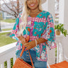 Just A Dip Floral Shift Top Curves Image - 1