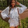 Class And Charm Stripe Button Up Top Image - 1