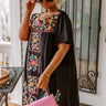 Palms Party Embroidered Shift Dress Curves Image - 1