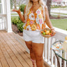 Tropical Bliss Floral Top Curves Image - 1