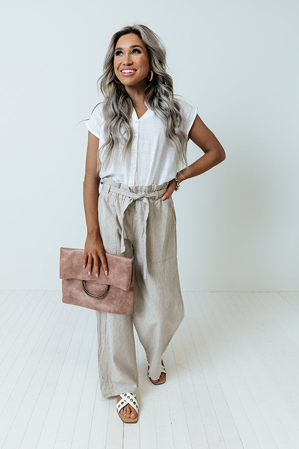 Costal Jam Button Up Top In White