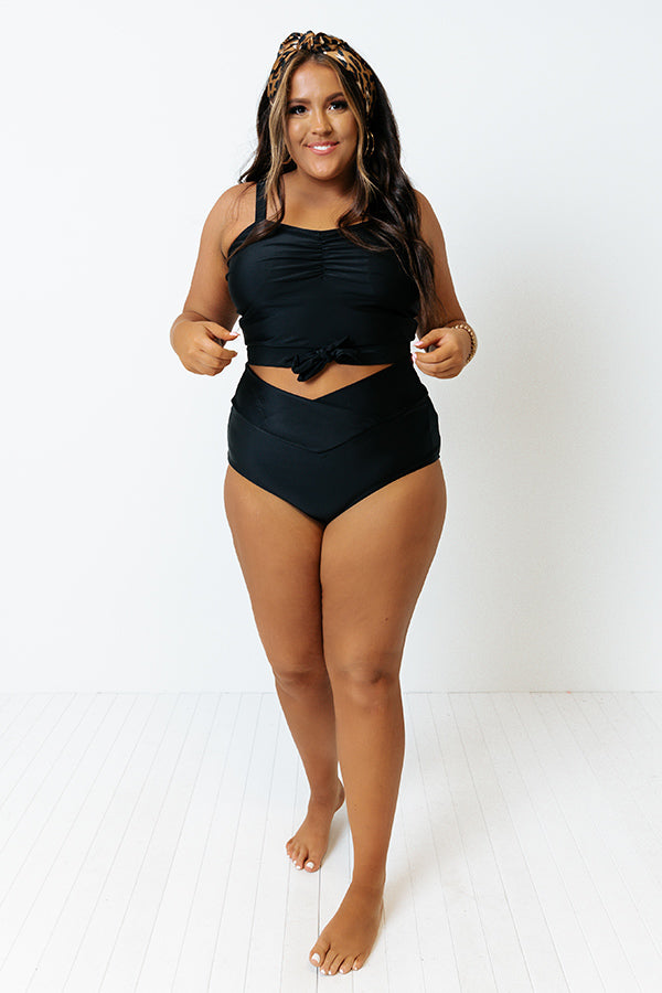Dive Right In High Waist Bikini Bottom Curves