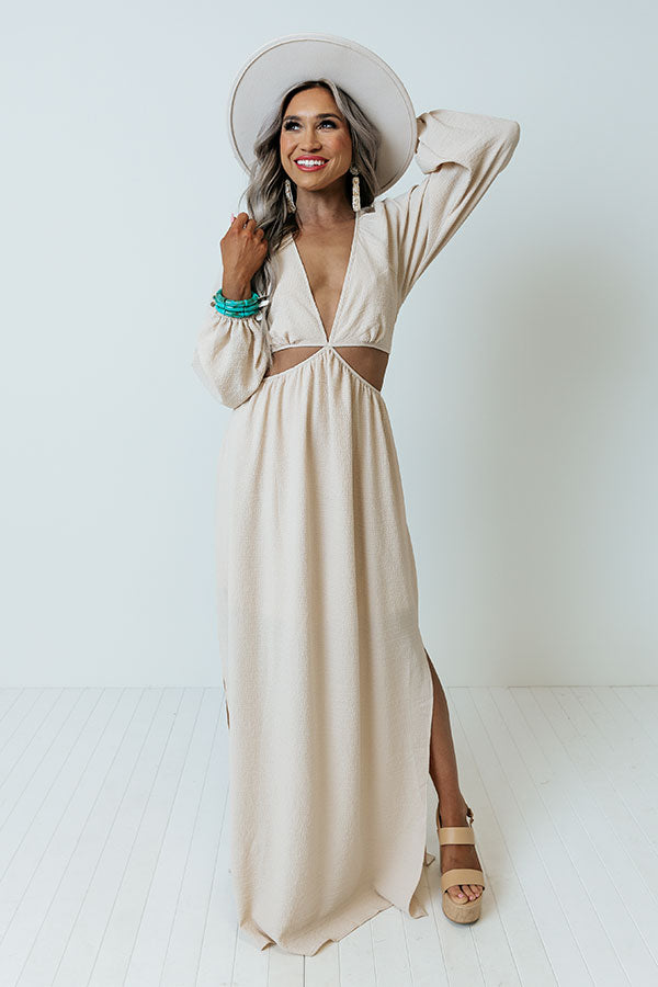 Mood Board Cut Out Maxi In Beige