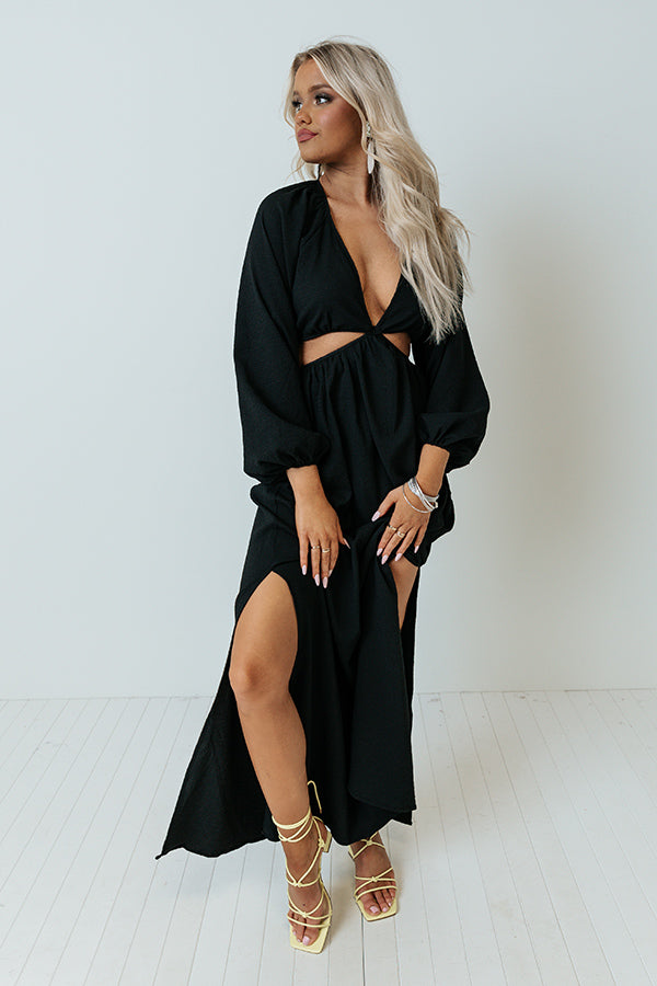Mood Board Cut Out Maxi In Black
