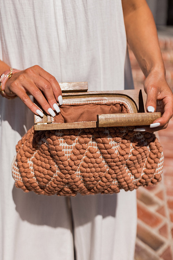 Vitamin Sea For Me Woven Clutch In Iced Mocha Image - 1