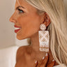 Sip By The Sea Beaded Earrings In White Image - 1