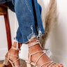 The Avette Faux Leather Lace Up Heel In Natural Image - 1