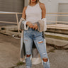 Surf And Tide Crop Tank In Grey Image - 1