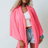 Waves For Days Knit Cardigan In Neon Pink Image - 1