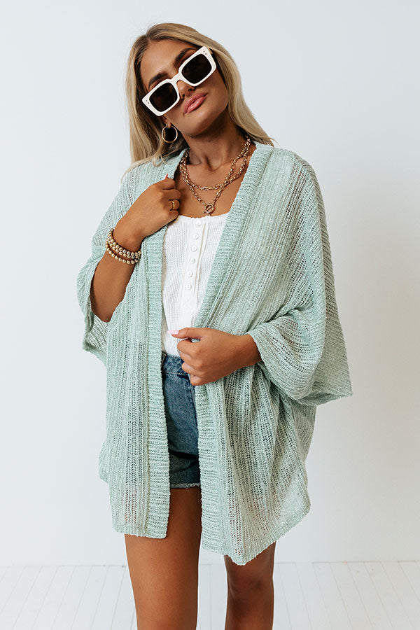Coral Reef Cruise Knit Cardigan In Seaglass Image - 1