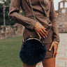 Power Of Love Feather Purse In Navy Image - 1