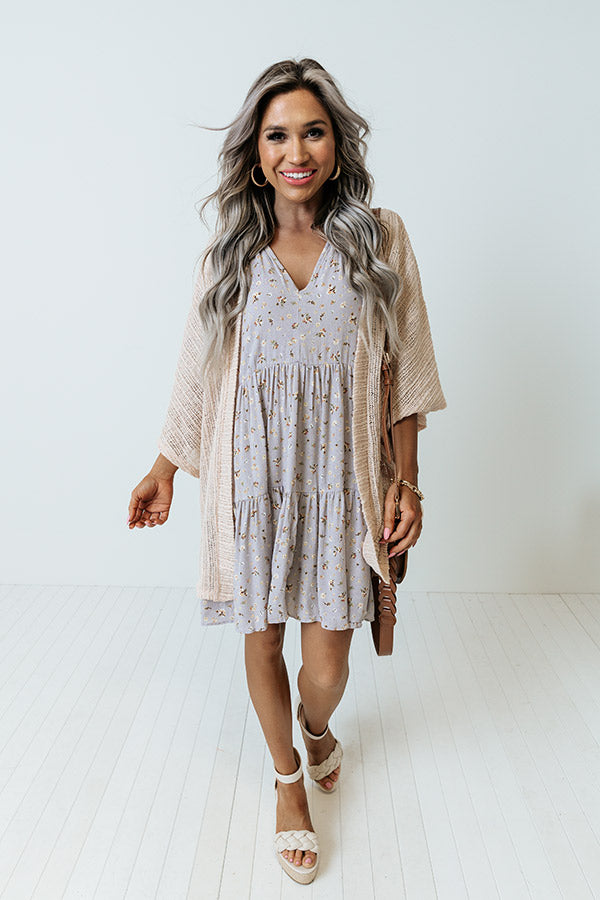 Coral Reef Cruise Knit Cardigan In Beige Image - 1